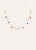 Collar Color Bits Acero Baño Oro