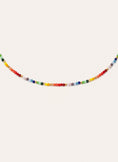 Collar Crystals Rainbow Acero Baño Oro