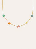 Collar Starfish Enamel Colors Baño Oro