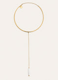 Y Pearl Stainless Steel Gold Choker