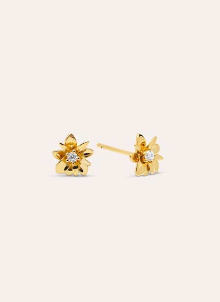 Gardenia Gold Earrings
