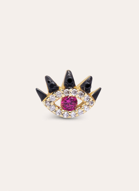 Eye Colors Gold Single Earring