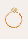Pulsera Cala Dots Orange Baño Oro