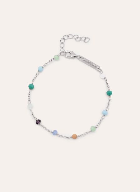 Pulsera Crystals Chain Colors Plata