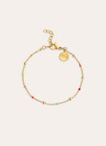 Dots L Colors Enamel Stainless steel Gold Bracelet