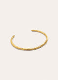 Brazalete Organic River Acero Baño Oro