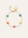 Pulsera Starfish Enamel Colors Baño Oro
