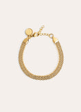 Pulsera Tape Acero Baño Oro