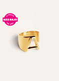Anillo Personalizado Letter Signet Baño Oro