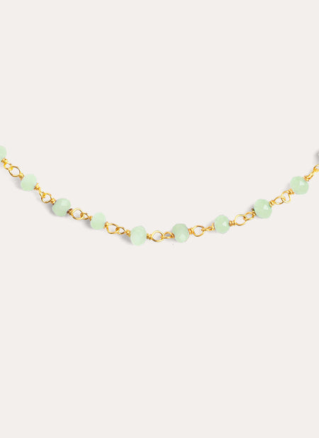 Crystals Jade Gold Necklace