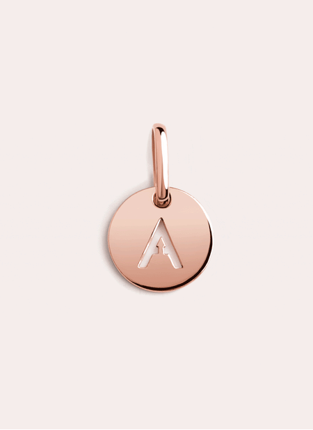 Mini Medallion Rose Gold Letter