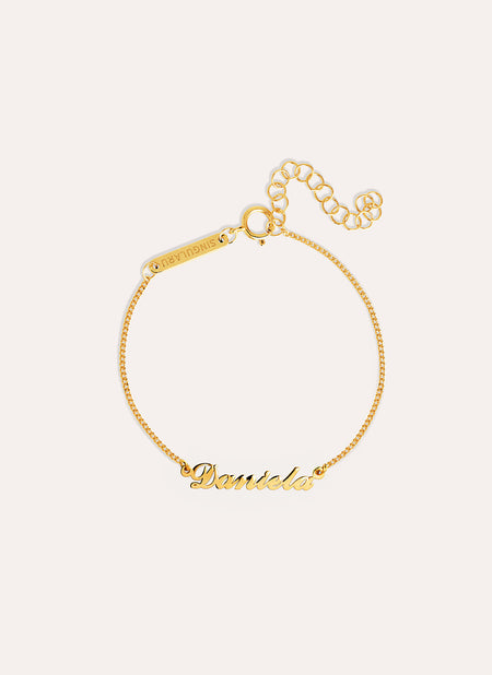 Carrie Personalized Gold Bracelet