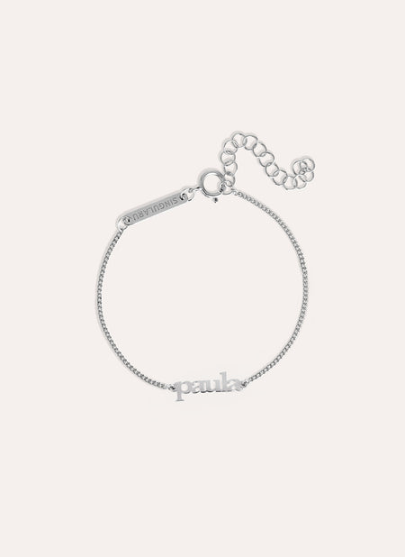 Monogram Personalized Silver Bracelet