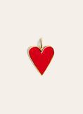 Lovely Red Heart Enamel Gold Charm