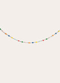 Dots Colors Enamel Silver Necklace