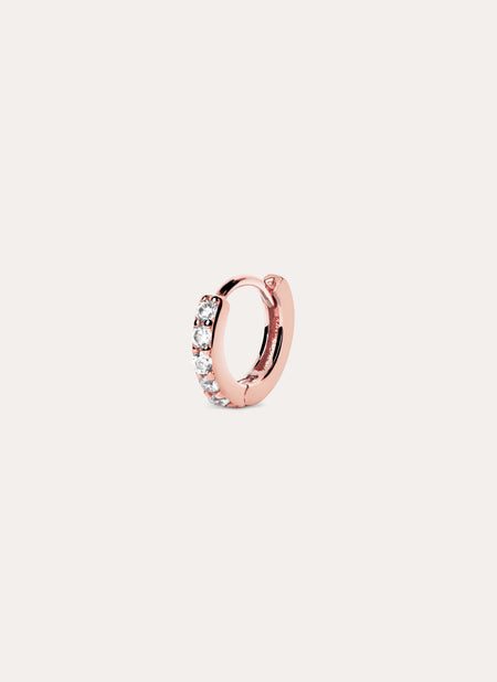 Cleo M Rose Gold Hoop Single Earring