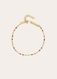 Dots Colors Enamel Gold Bracelet