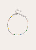 Dots Colors Enamel Silver Bracelet