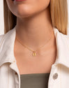 Gepersonaliseerde ketting Mini Medallion verguld met goud