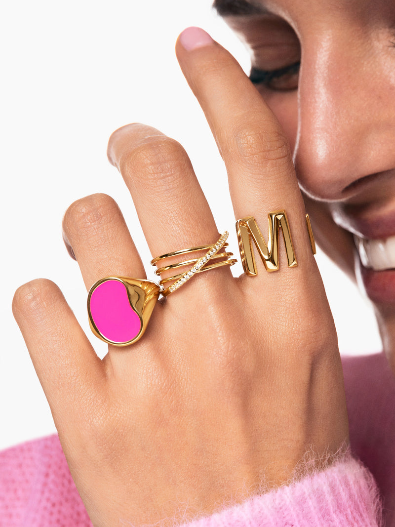 Comete Ring Silber, vergoldet
