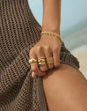 Anillo Charlotte Esmeralda Baño Oro