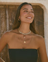 Sweet Heart Stone Gold Necklace