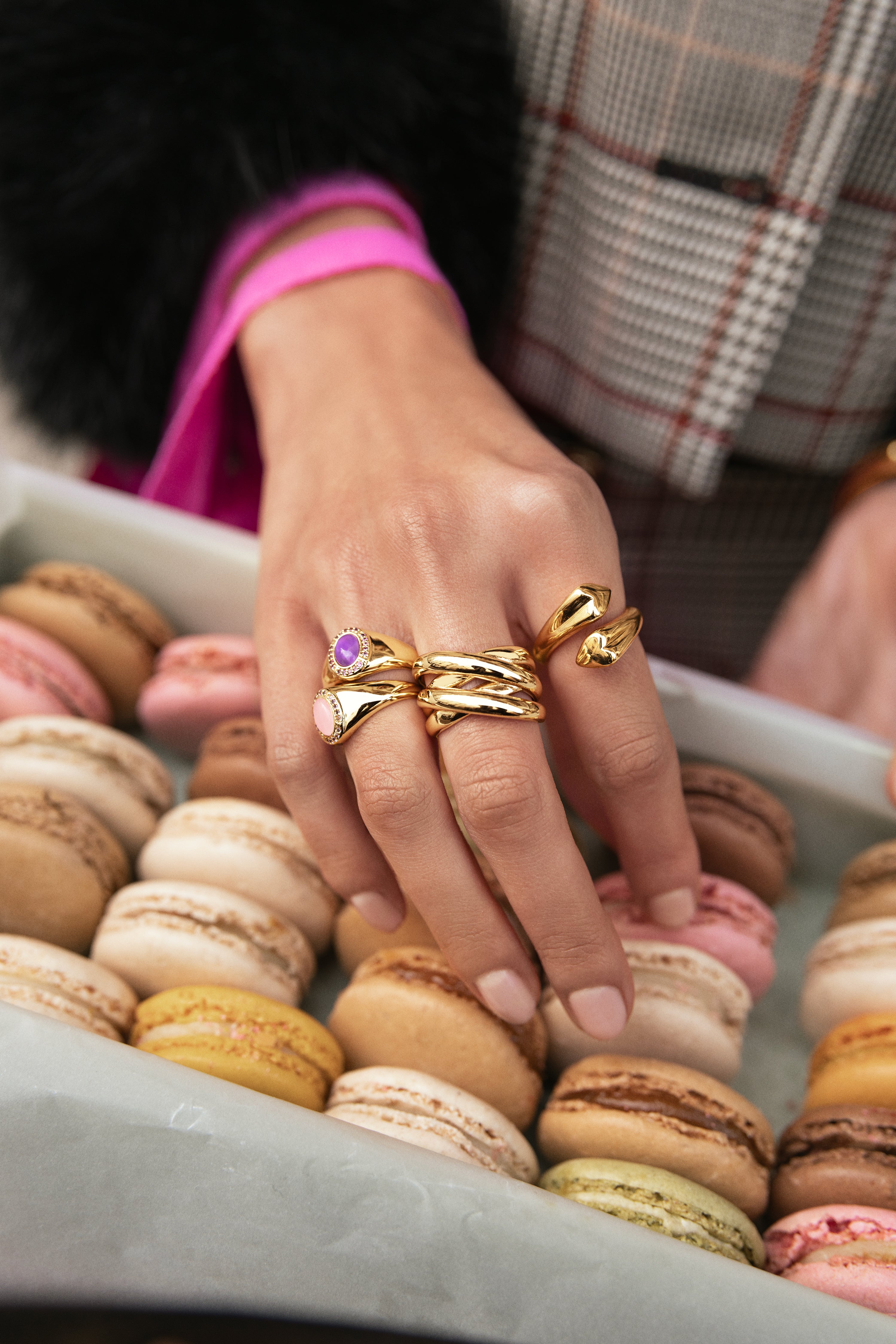 Anillo Amanda Violeta Baño Oro