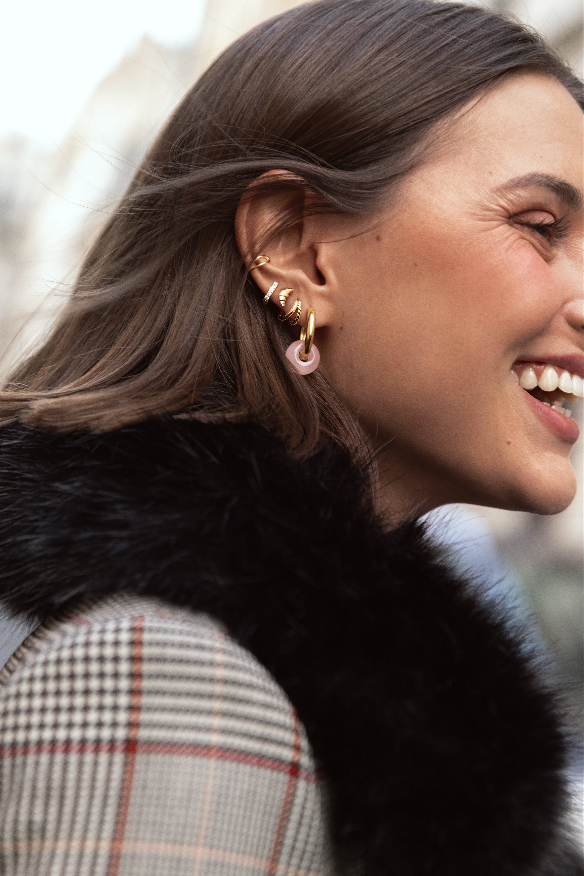 Pendientes Aro Carmen True Rose Baño Oro