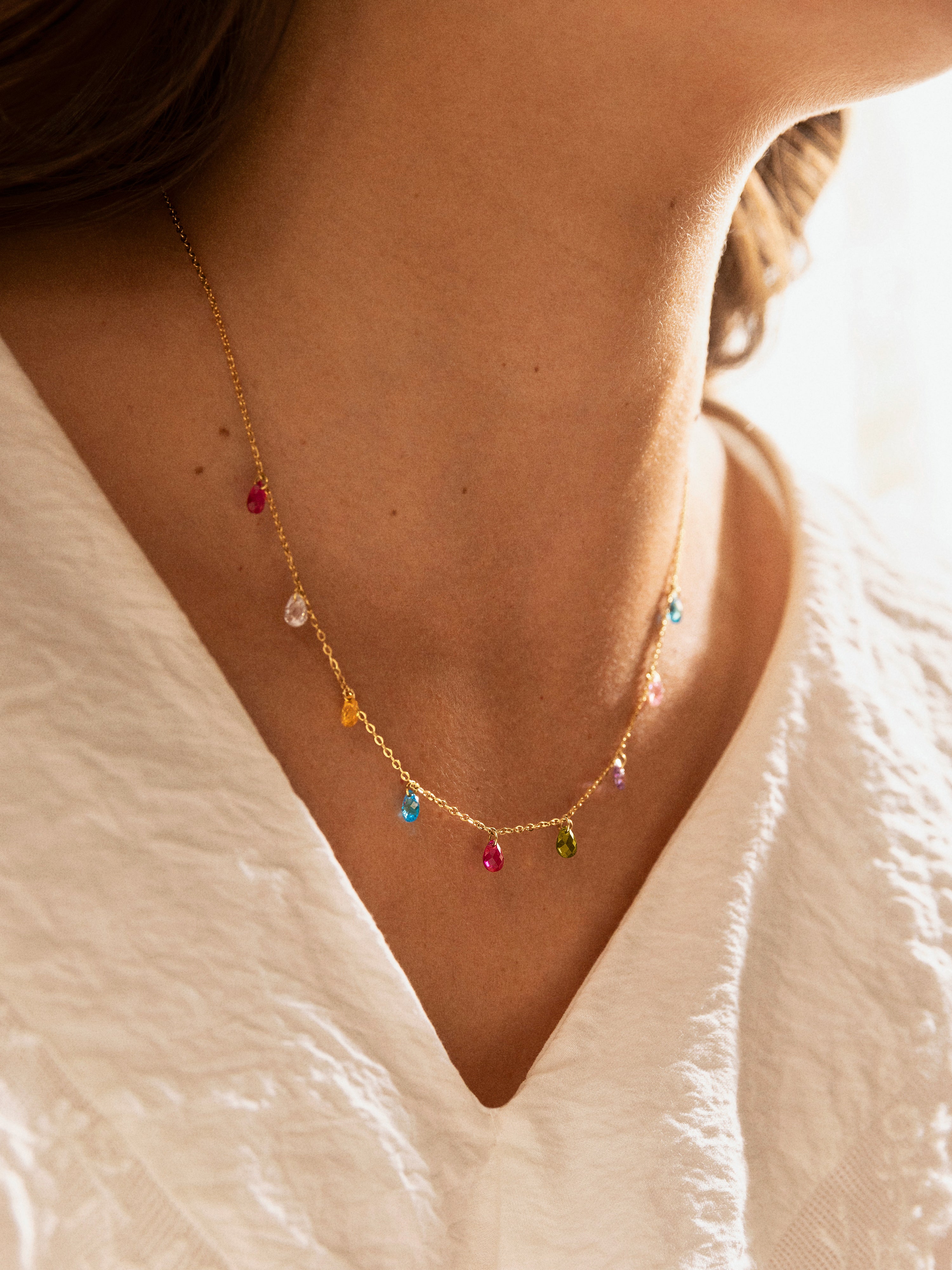 Xiqueta Meua Colors Stainless Steel Gold Necklace