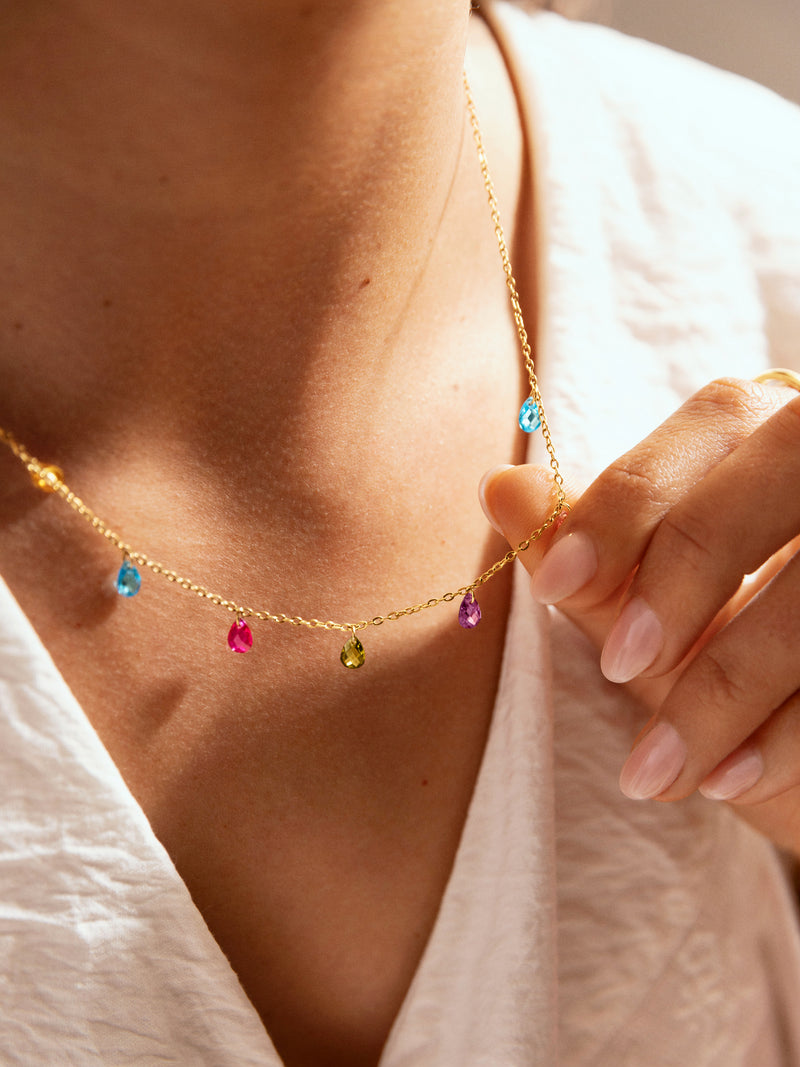 Collar Xiqueta Meua Colors Acero Baño Oro