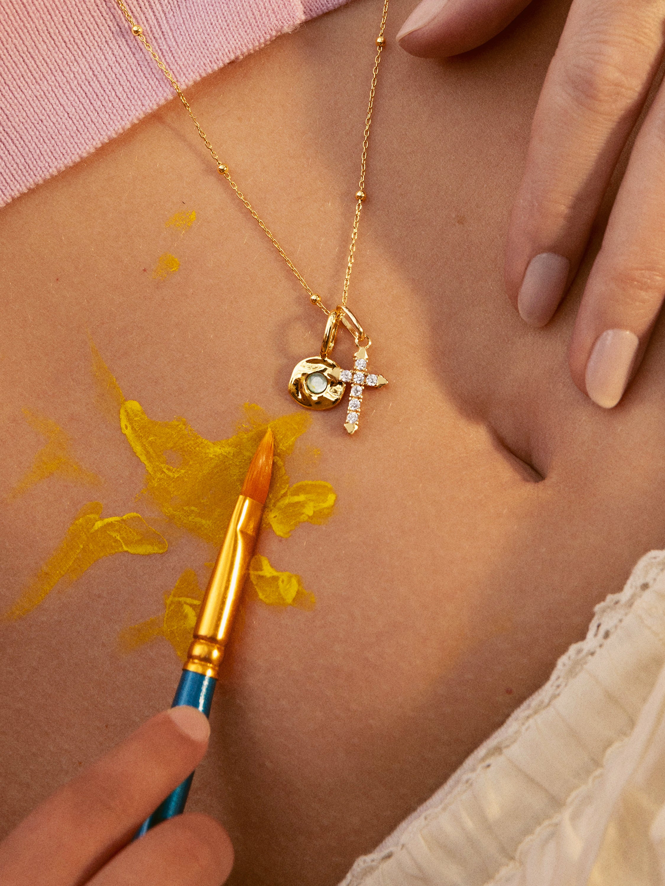 Mini Birthstone Gold Charm