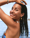 Carmen True Mar Hoop Earrings Gold Plated Steel