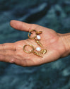 Carmen True Mar Hoop Earrings Gold Plated Steel