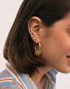 Pendientes Aro Carmen True Bomb Colors Acero Baño Oro