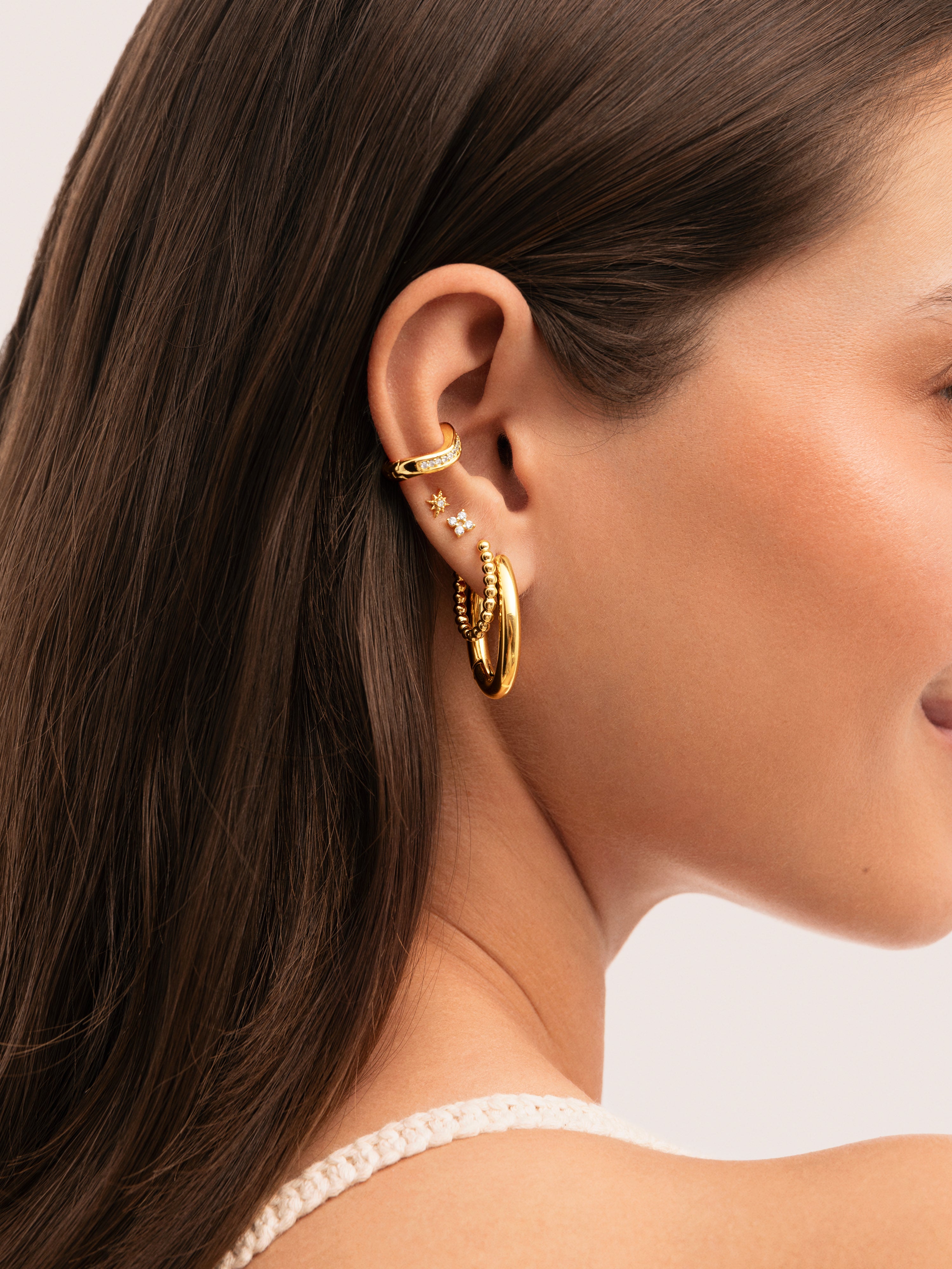 Losse oorbel Ear Cuff Hailey Goudverguld