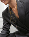 Collier Crystals Colors Acier Plaqué Or
