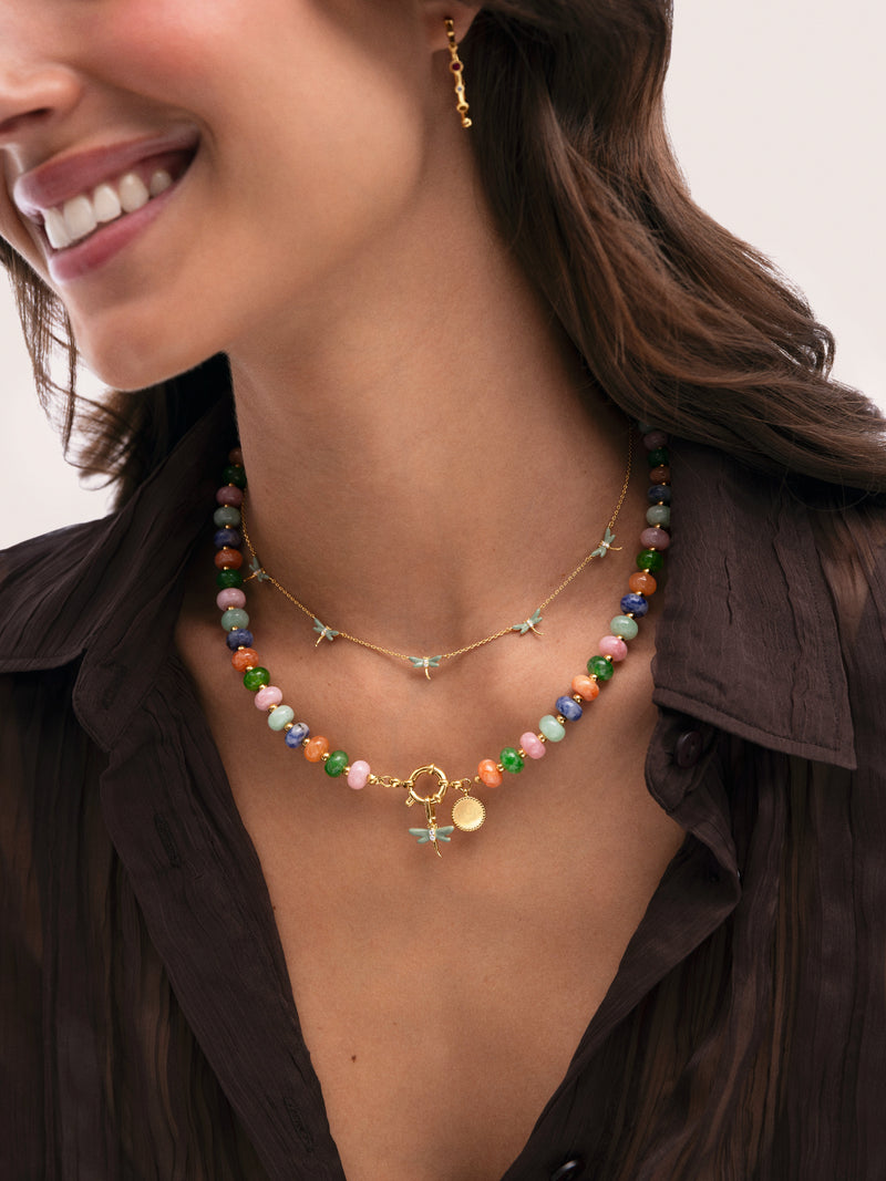Collier Libellule Plaqué Or