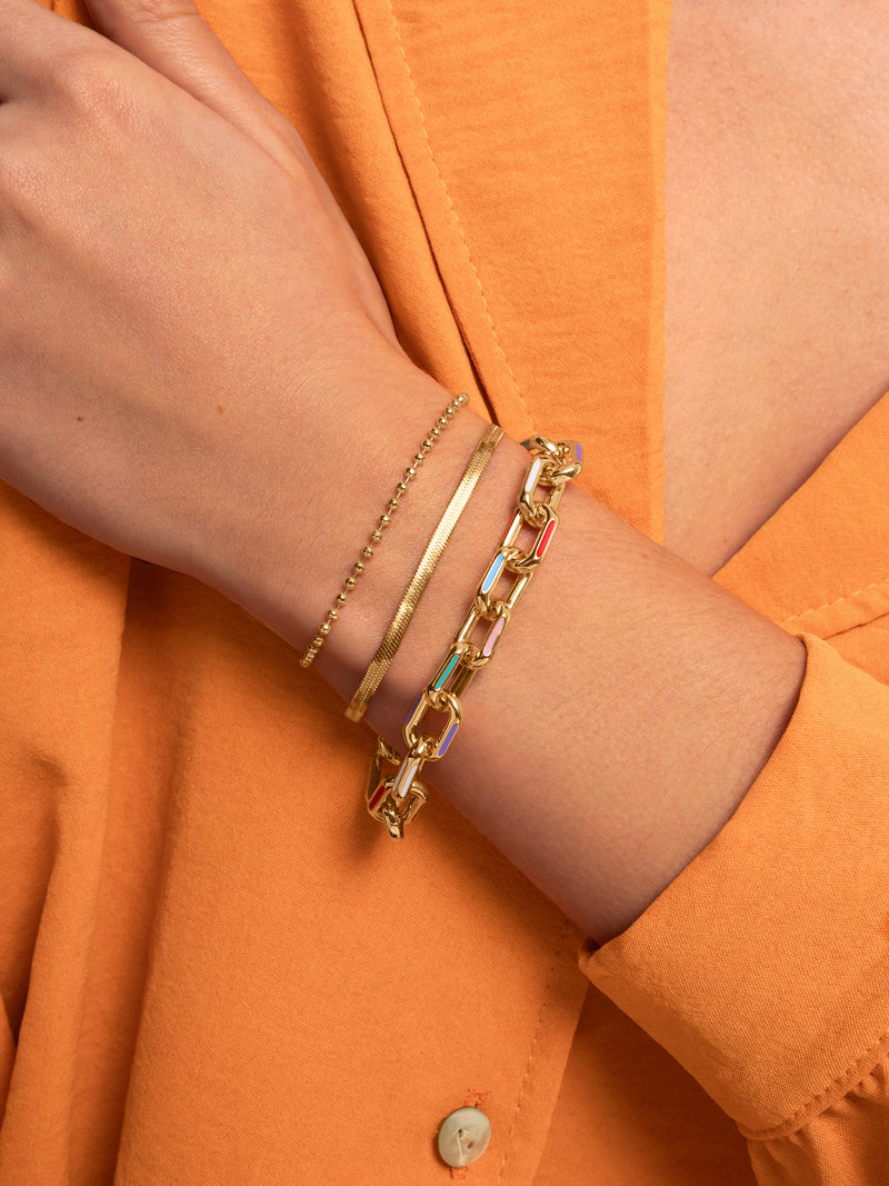 Pebbles Armband, vergoldet