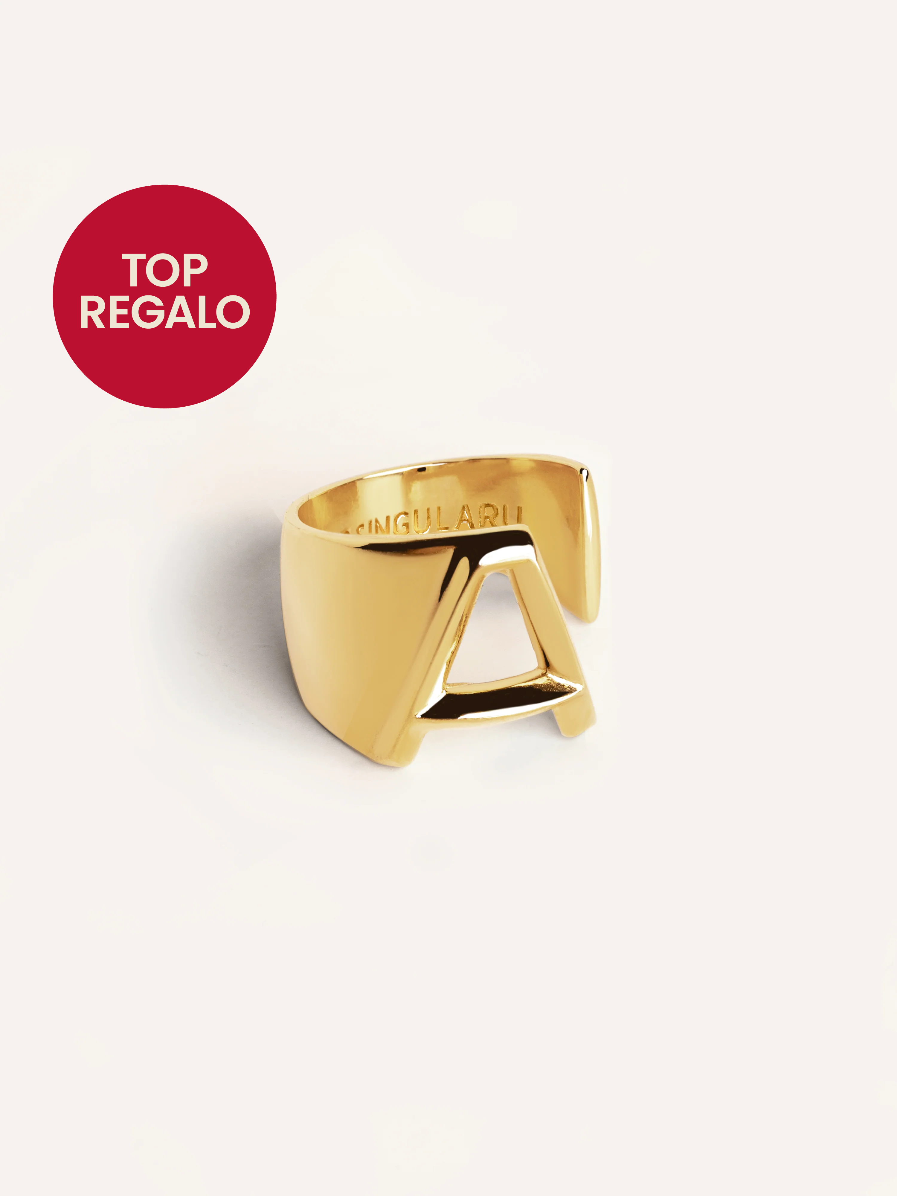 Letter Signet Personalized Gold Ring