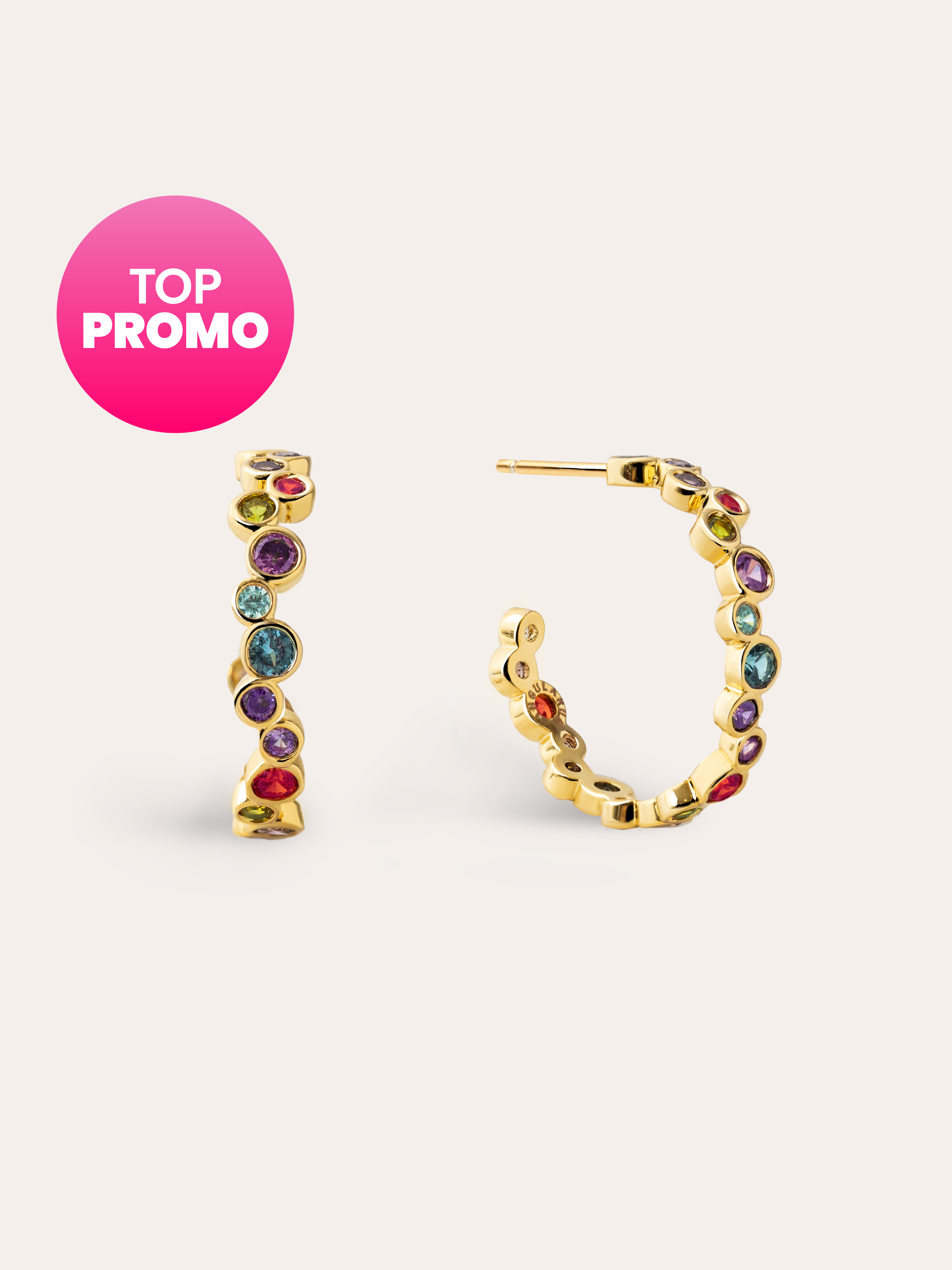 Bubbles Gold Hoop Earrings