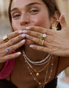 Anillo Celebrate Pink Baño Oro
