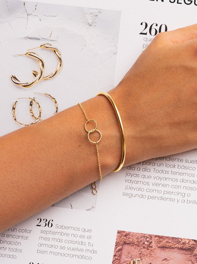 Bracelet Circles Twist Plaqué Or