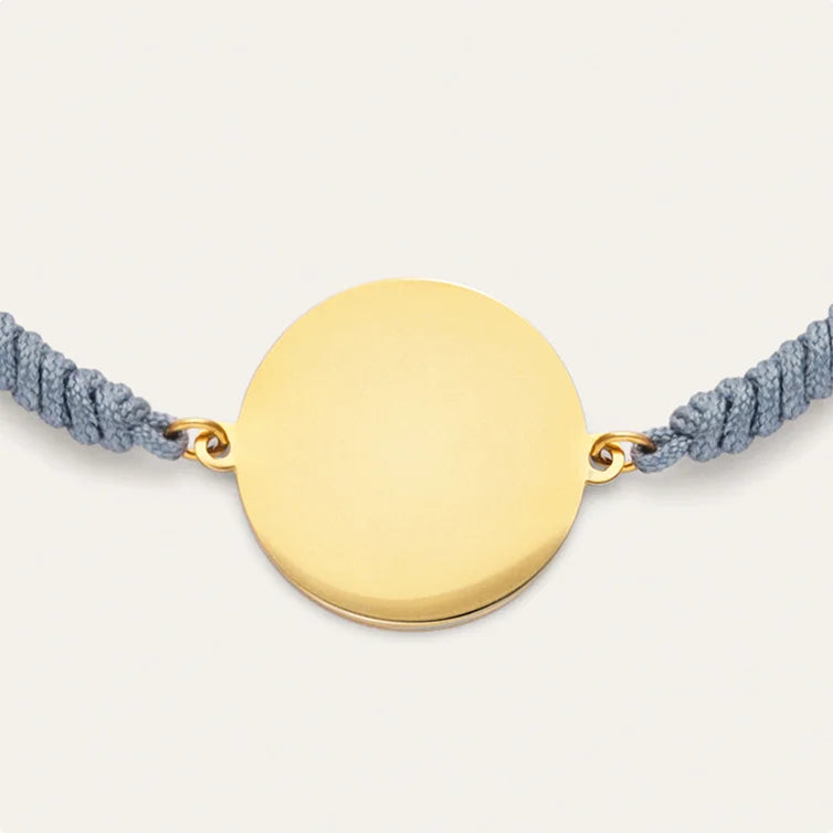 Gepersonaliseerde Moon Marea-armband van staal met een goudlaagje