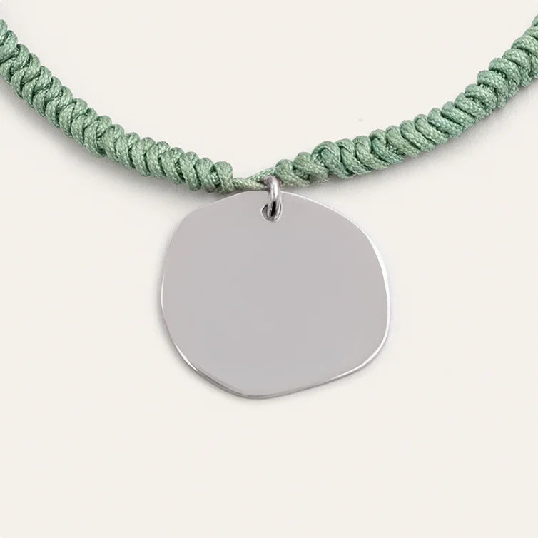 Pulseira Personalizada Medallion Verde Aço