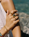 Anillo Mesh Acero Baño Oro