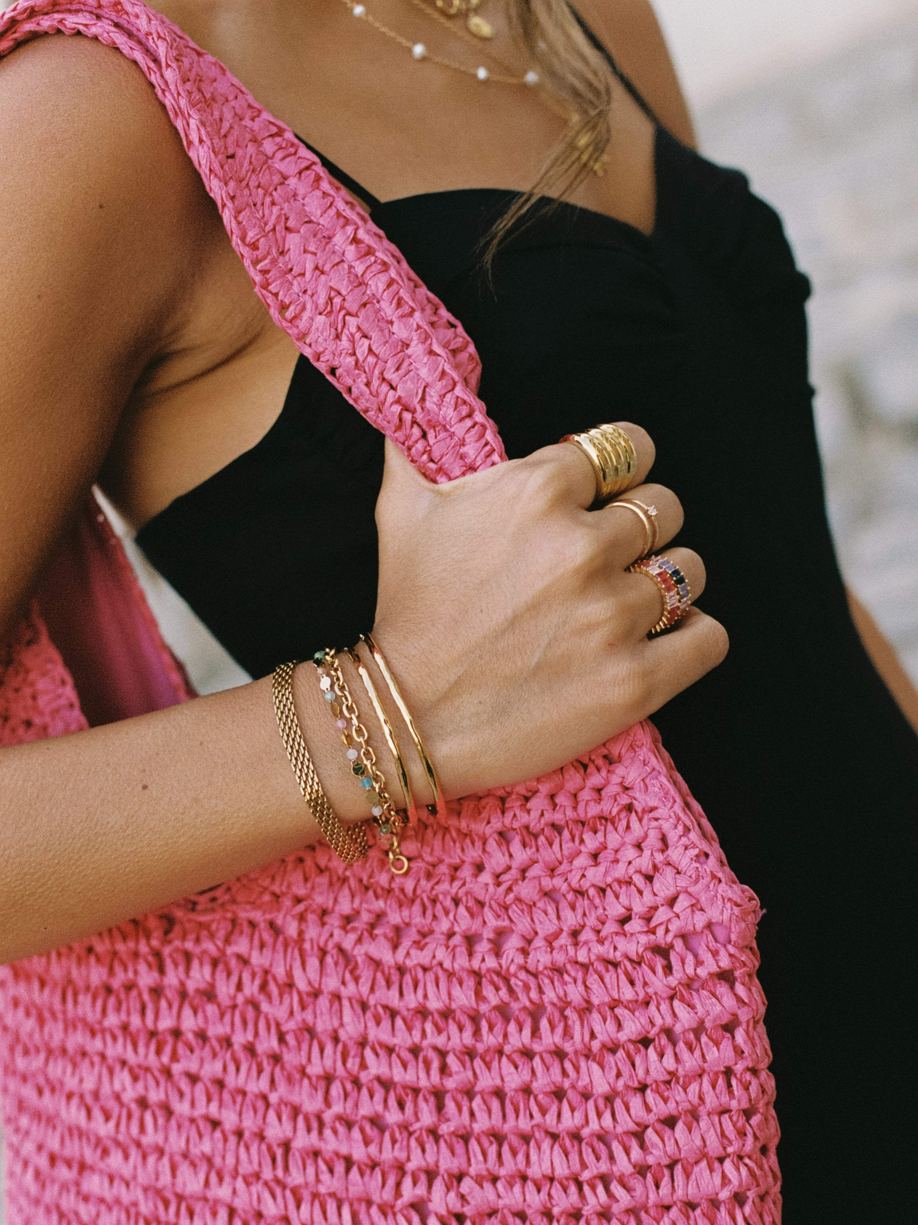 Pulsera Orla Rope Acero Baño Oro