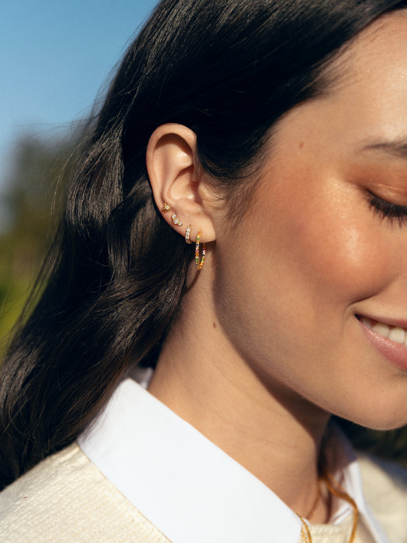 Single Hoop Earring Cleo S Gold Plated