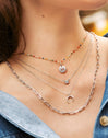 Gepersonaliseerde ketting Colors Enamel Letter