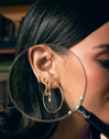 Cleo M Black Gold Hoop Single Earring