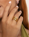 Double Cross Gold Ring